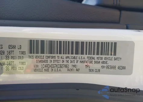 2019 Dodge Durango Gt Plus Rwd из США, поврежденный, VIN 1C4RDHDG7KC827061